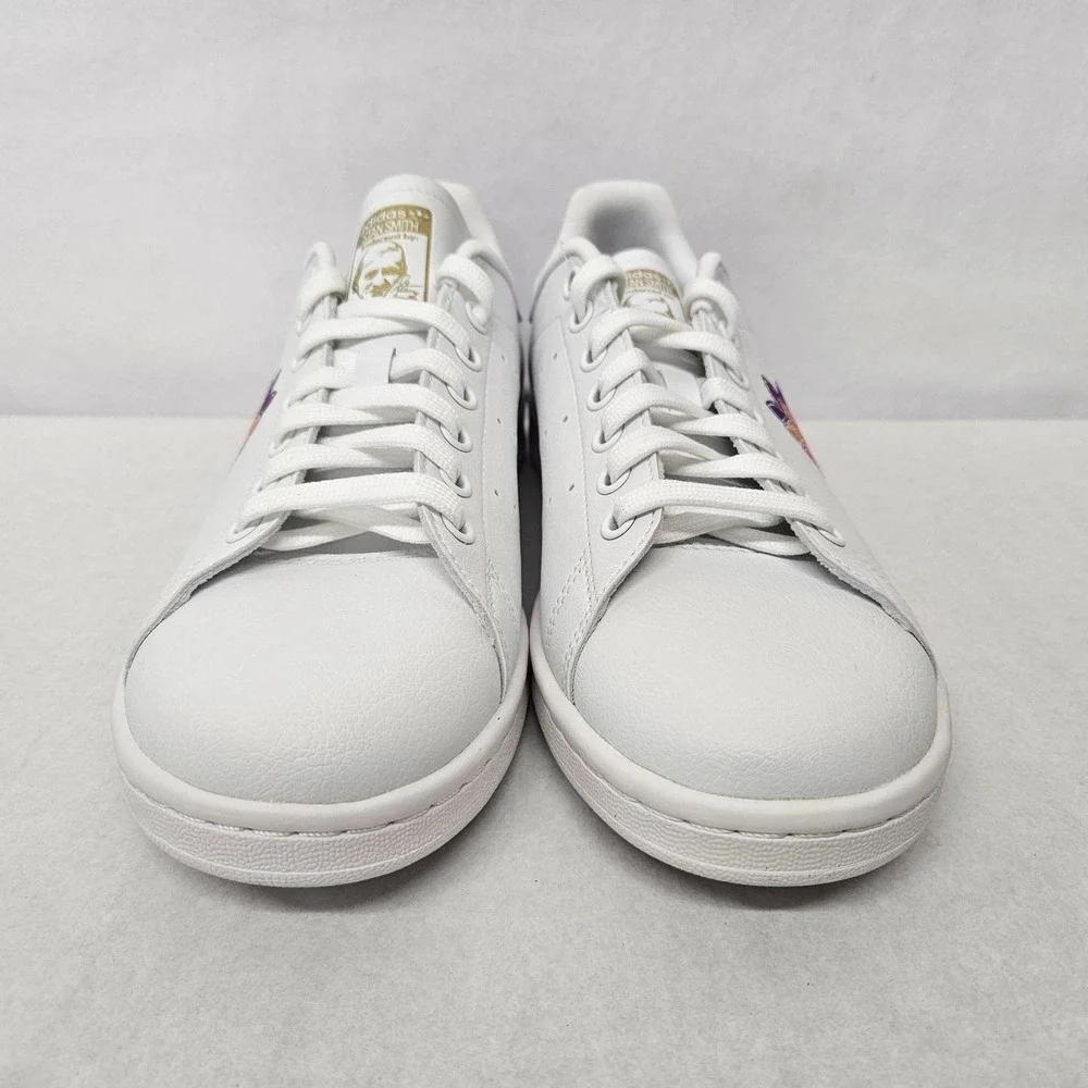 Adidas Stan Smith Casual‎ Sneakers GZ8142 White Purple Gold Women's Size 8.5